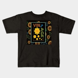 Vintage 70's Hippy Sunflower Child Peace Love Kids T-Shirt